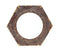 Mirrors Vanity Mirror - 23.5" x 27" x 3.5" Bronze, Vintage Round, Hexagon Frame - Cosmetic Mirror HomeRoots