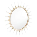 Mirrors Vanity Mirror - 34.6" X 1" X 34.6" Sunlight Gold Mirror HomeRoots