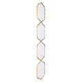 Mirrors Vanity Mirror - 9.1" X 0.6" X 43.3" Intriguing Gold Mirror With Twists And Turns HomeRoots