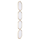 Mirrors Vanity Mirror - 9.1" X 0.6" X 43.3" Intriguing Gold Mirror With Twists And Turns HomeRoots