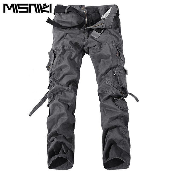 MISNIKI 2017 New Army Military Camouflage Overalls Bags Pants Overalls Big Yards Men Camo Combat Work Trousers Overalls-Black-28-JadeMoghul Inc.