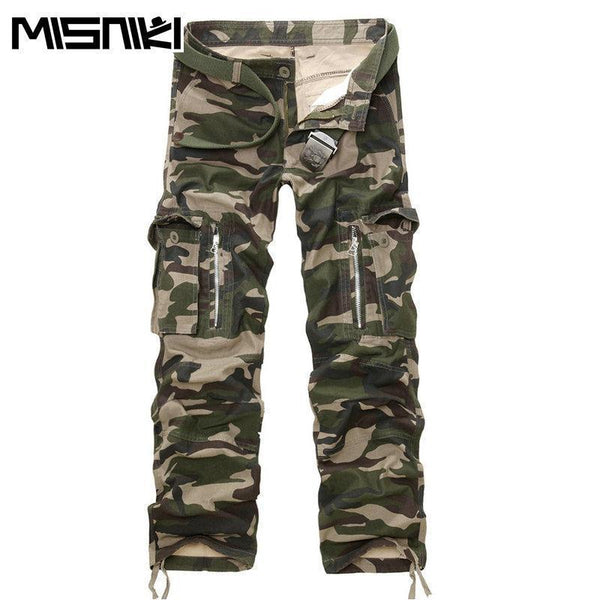MISNIKI Good Quality Military Cargo Pants Men Hot Camouflage Cotton Men Trousers 7 Colors-Khaki-28-JadeMoghul Inc.