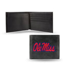 Leather Wallets For Women Mississippi(Ole Miss) Embroidery Billfold