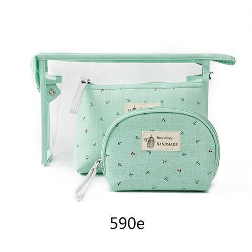 Miyahouse 3pcs/set Fashion Brand Cosmetic Bags Waterproof Neceser Portable Make Up Bag Women PVC Pouch Travel Toiletry Bag Blosa-590e-JadeMoghul Inc.