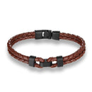 MKENDN High quality Retro Bracelets Fashion Jewelry Leather Bracelet Men Wristband Bracelets For Women Best Gift Pulsera-Black brown-JadeMoghul Inc.