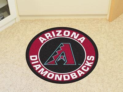 Round Outdoor Rugs MLB Arizona Diamondbacks Roundel Mat 27" diameter