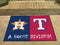 Large Rugs MLB Astros Rangers House Divided Rug 33.75"x42.5"