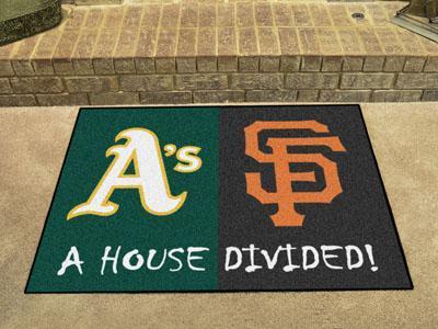 Large Area Rugs MLB Athletics Giants House Divided Rug 33.75"x42.5"