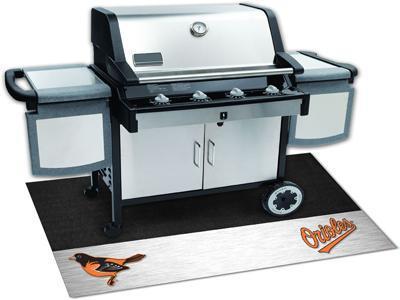 BBQ Grill Mat MLB Baltimore Orioles Grill Tailgate Mat 26"x42"