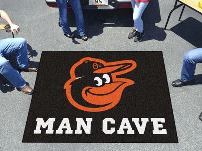 BBQ Grill Mat MLB Baseball  Baltimore Orioles Man Cave Tailgater Rug 5'x6'