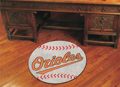 Round Area Rugs MLB Baltimore Orioles Baseball Mat 27" diameter