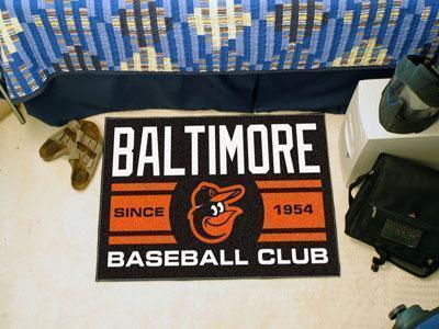 Outdoor Rugs MLB Baltimore Orioles Baseball Club Starter Rug 19"x30"