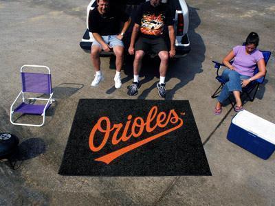 Grill Mat MLB Baltimore Orioles Tailgater Rug 5'x6'