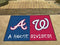 Large Area Rugs Cheap MLB Braves Nationals House Divided Rug 33.75"x42.5"