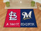 Logo Mats MLB Cardinals Brewers Divided Rug 33.75"x42.5"