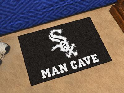 Living Room Rugs MLB Chicago White Sox Man Cave Starter Rug 19"x30"