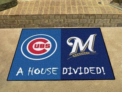 Large Rugs MLB Cubs Brewers House Divided Rug 33.75"x42.5"
