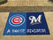 Large Rugs MLB Cubs Brewers House Divided Rug 33.75"x42.5"
