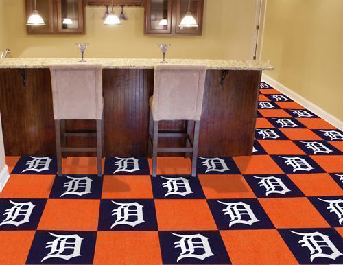 Carpet Squares MLB Detroit Tigers 18"x18" Carpet Tiles