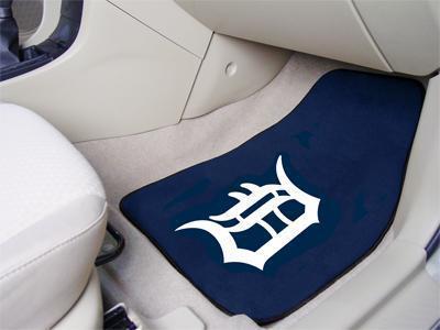 Car Floor Mats MLB Detroit Tigers 2-pc Carpeted Front Car Mats 17"x27"