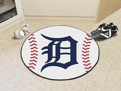 Round Area Rugs MLB Detroit Tigers Baseball Mat 27" diameter