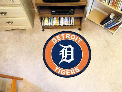 Round Area Rugs MLB Detroit Tigers Roundel Mat 27" diameter
