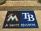Large Area Rugs MLB Marlins Rays House Divided Rug 33.75"x42.5"