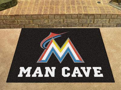 Floor Mats MLB Miami Marlins Man Cave All-Star Mat 33.75"x42.5"