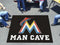 BBQ Mat MLB Miami Marlins Man Cave Tailgater Rug 5'x6'
