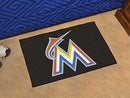 Outdoor Rug MLB Miami Marlins Starter Rug 19"x30"