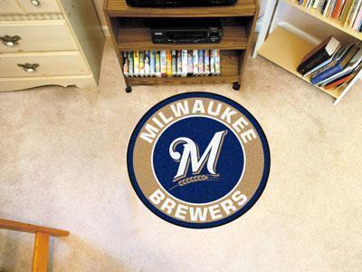 Round Rugs For Sale MLB Milwaukee Brewers Roundel Mat 27" diameter