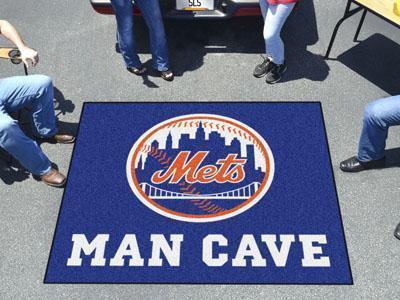 Grill Mat MLB New York Mets Man Cave Tailgater Rug 5'x6'