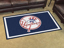 4x6 Area Rugs MLB New York Yankees Primary Logo 4'x6' Plush Rug