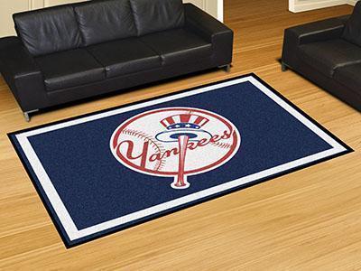 5x8 Area Rugs MLB New York Yankees Primary Logo 5'x8' Plush Rug