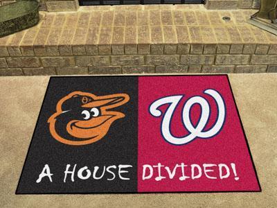 Large Area Rugs Cheap MLB Orioles Nationals House Divided Rug 33.75"x42.5"