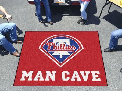 BBQ Mat MLB Philadelphia Phillies Man Cave Tailgater Rug 5'x6'