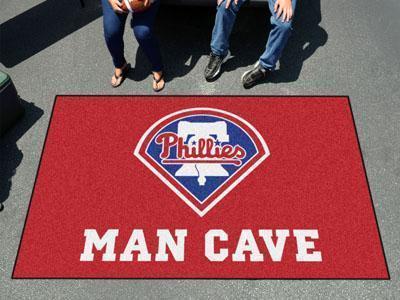 Indoor Outdoor Rugs MLB Philadelphia Phillies Man Cave UltiMat 5'x8' Rug