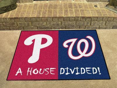 Large Area Rugs MLB Phillies Nationals House Divided Rug 33.75"x42.5"