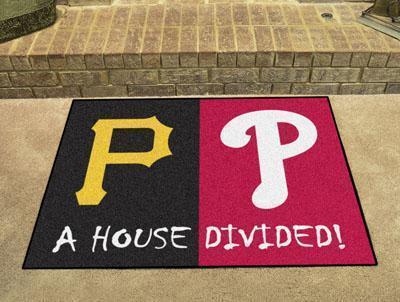 Large Area Rugs Cheap MLB Phillies Pirates House Divided Rug 33.75"x42.5"