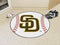 Round Rugs For Sale MLB San Diego Padres Brown/Yellow Baseball Mat 27" diameter