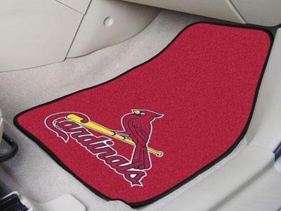 Custom Car Mats MLB St. Louis Cardinals 2-pc Carpeted Front Car Mats 17"x27"