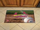 Outdoor Welcome Mats MLB St Louis Cardinals Scraper Mat 19"x30" Ball
