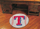 Round Area Rugs MLB Texas Rangers Baseball Mat 27" diameter