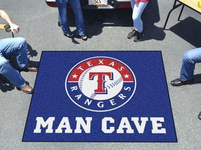 BBQ Grill Mat MLB Texas Rangers Man Cave Tailgater Rug 5'x6'