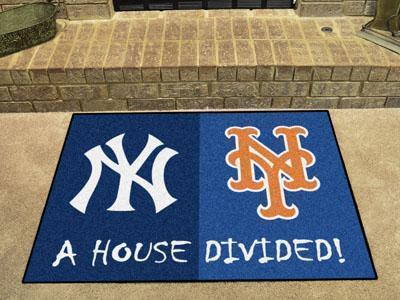 Large Area Rugs Cheap MLB Yankees Mets House Divided Rug 33.75"x42.5"
