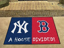 Large Area Rugs Cheap MLB Yankees Red Sox House Divided Rug 33.75"x42.5"