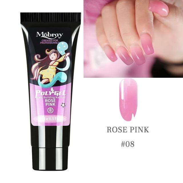 Mobray 15ml Poly Nail Gel Kit Quick Building Set Poly UV Gel Nail Gel Nail Polish For Nail Extensions Acrylic Gel Polish Nails AExp