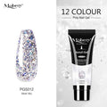Mobray 15ml Poly Nail Gel Kit Quick Building Set Poly UV Gel Nail Gel Nail Polish For Nail Extensions Acrylic Gel Polish Nails AExp