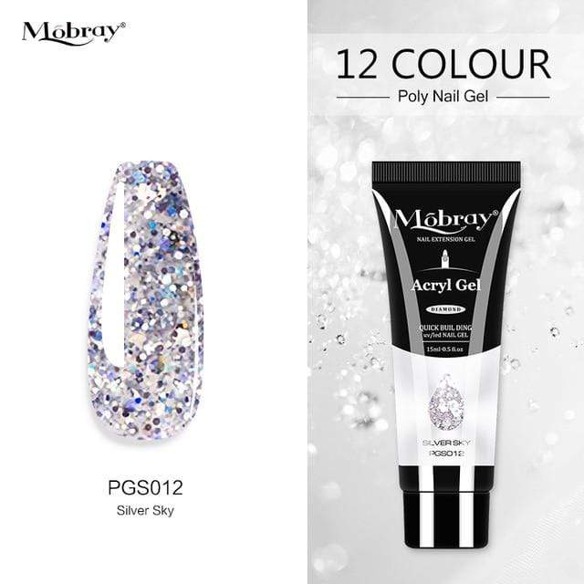 Mobray 15ml Poly Nail Gel Kit Quick Building Set Poly UV Gel Nail Gel Nail Polish For Nail Extensions Acrylic Gel Polish Nails AExp