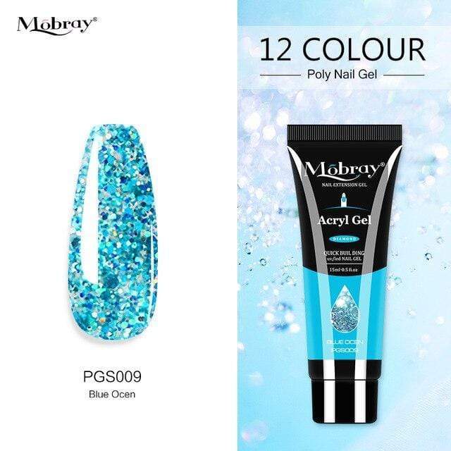 Mobray 15ml Poly Nail Gel Kit Quick Building Set Poly UV Gel Nail Gel Nail Polish For Nail Extensions Acrylic Gel Polish Nails AExp